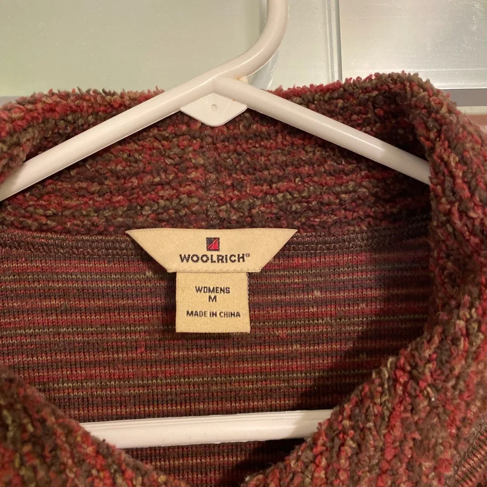 Woolrich Black Wool Cherry Zip Up Vintage Sweater - Picture 6 of 7